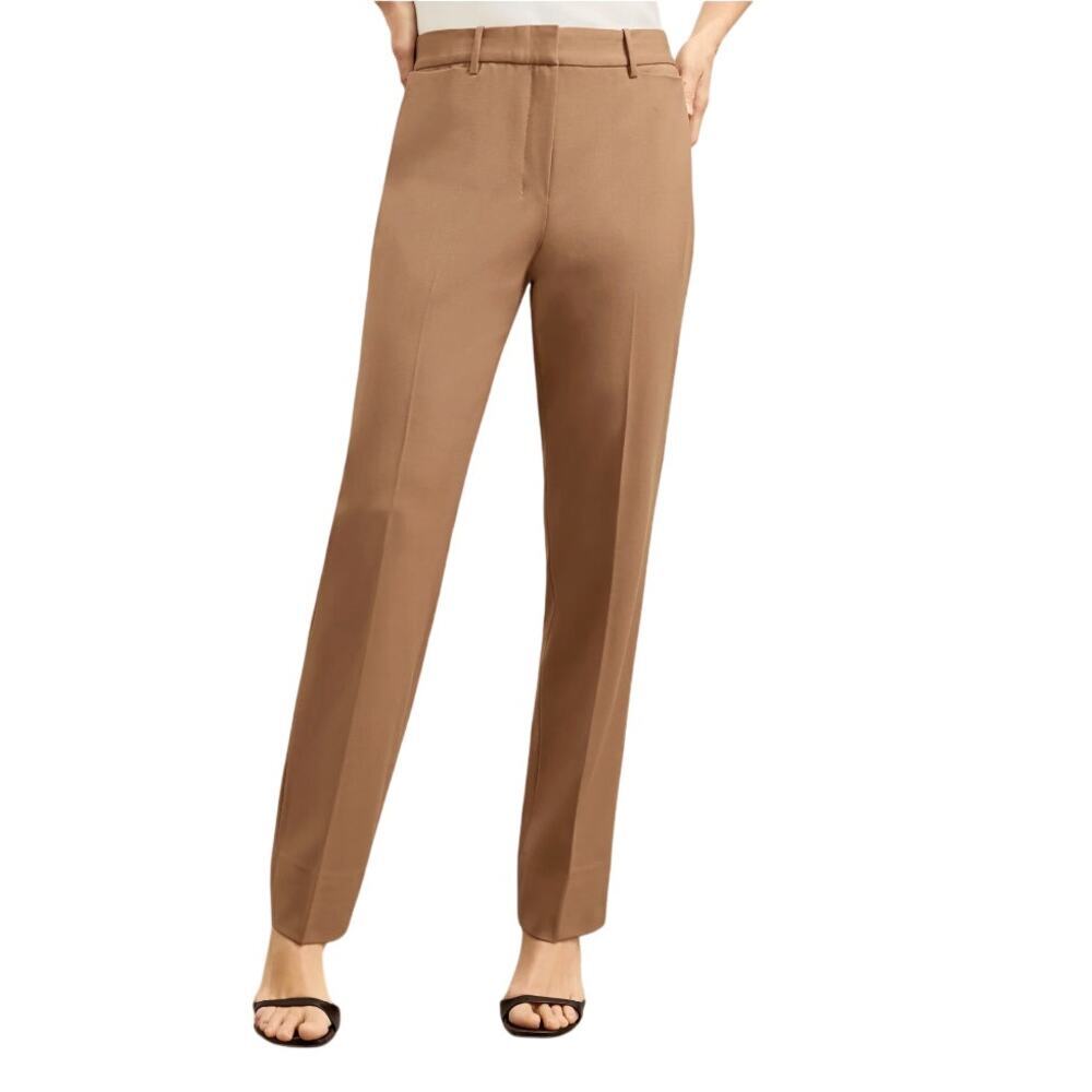 M.M. LaFleur The Smith Straight Trouser Italian Wool Twill Saddle Size 0 $329
